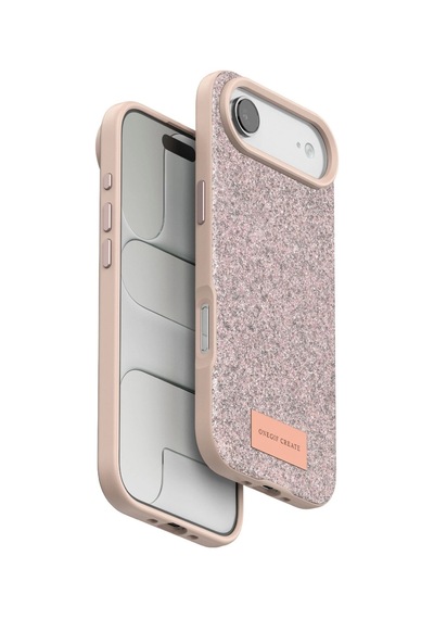 Apple Uyumlu iPhone 17 Air Bright Simli Kapak Pembe/
