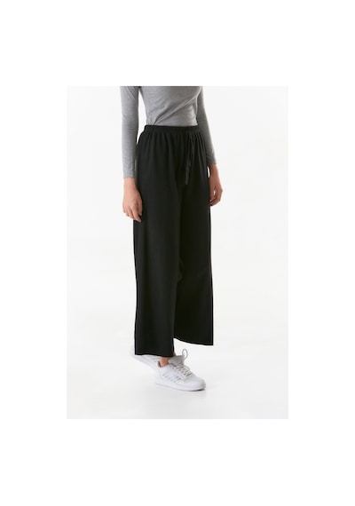 Fullamoda Basic Fitilli Beli Lastikli Pantolon 25kgb7155205438-siyah 25KGB7155205438-Siyah