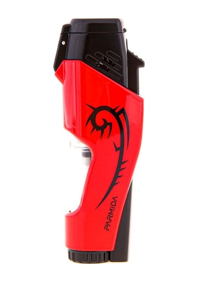 2 Torch Pürmüz Kırmızı Desenli Puro Çakmağı - Tr3497