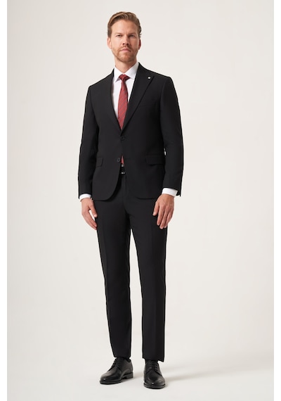İmza Siyah Kırlangıç Yaka Tam Astar 6 Drop Slim Fit Esnek Takım Elbise 1001265162