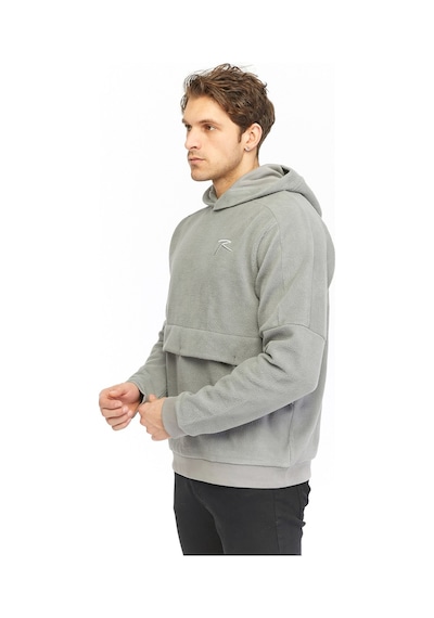Raru Erkek Kapüşonlu Polar Sweatshirt Dıves Gri