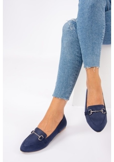 Fox Shoes Lacivert Kadın Babet G290010002 Lacivert
