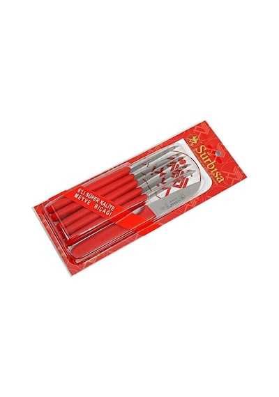 Sürbisa 61007 6'LI Meyve Bıçağı 7 cm - Siyah Çok Renkli