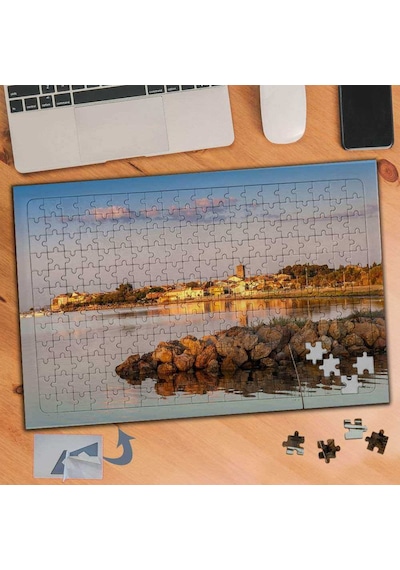 Sahildeki Taşlı Yol, Doğa 240 Parça Puzzle Yapboz Tablo-686