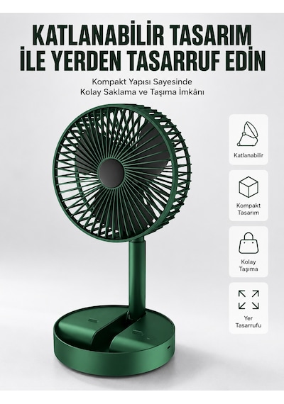 Katlanabilir Usb Şarjlı Masaüstü Soğutucu Mini Fan Telefon Tutucu Yeni Nesil - Lisinya