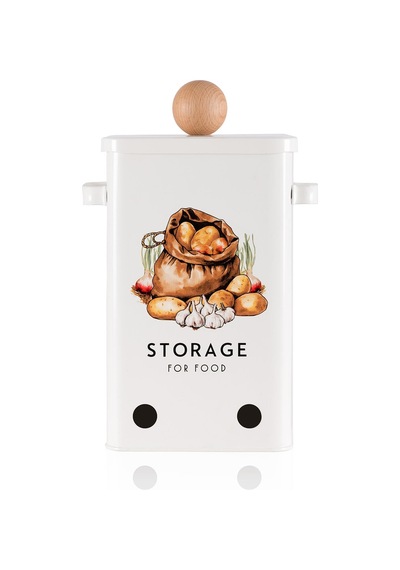 The Mia Storage Patates Soğan Kabı 13x20x32 Cm Beyaz