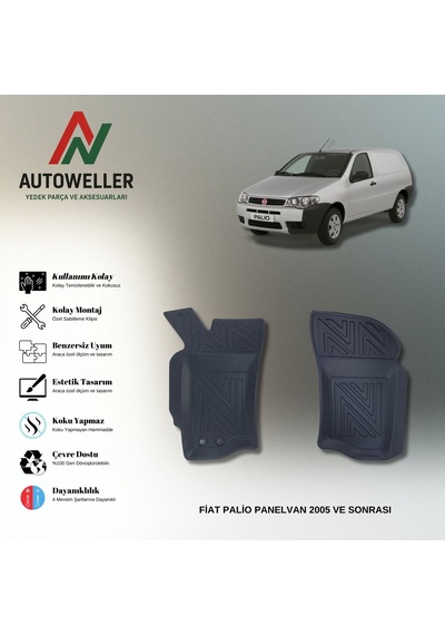 Fiat Palio 2003-2011 Uyumlu Havuzlu Oto Paspas Panelvan 3 Kapı