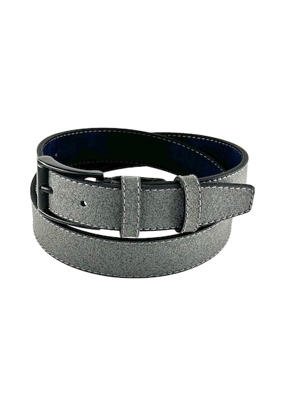 Gri Çocuk Boy Suni Deri Dikişli Model 3 Cm.lik Garson Klasik Kemer Okul Kemeri - G15 001