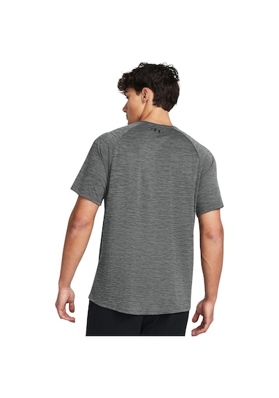 Under Armour Tech Textured Erkek Gri Yuvarlak Yaka Tişört Gri
