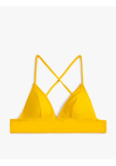 Koton Bikini Üstü Bralet Çapraz Askılı Kaplı Sarı 3sak10130bm Sarı