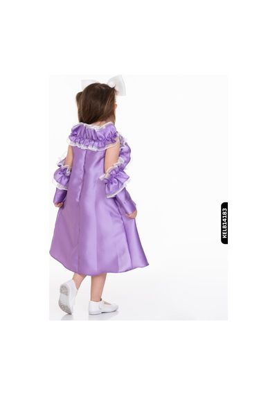 Xo Kids Kız Elbise 2-10 Yaş 6338 Kelb14183 Mor