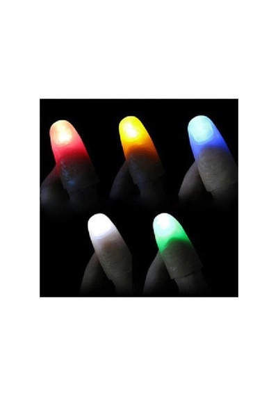 Led Işıklı Renkli Sihirli Parmak Işıklı Parmak Şaka Parmak 1 Adet Çr