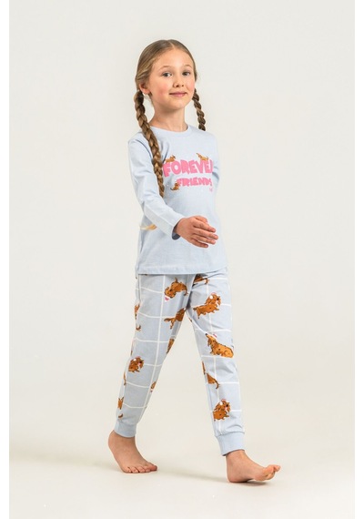 Rolypoly Kız Çocuk Forever Friends Mavi Uzun Kol Pijama Takım Rp3907-c-v2 Rp3907-c-v2