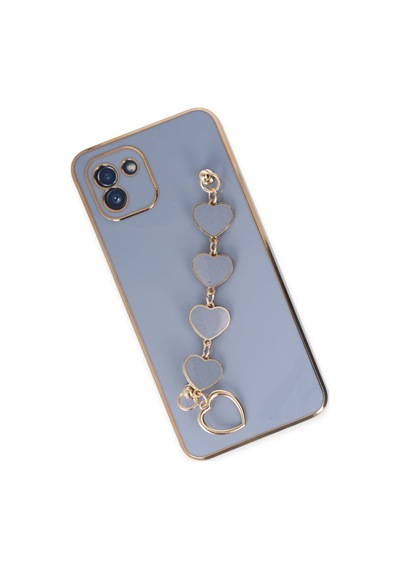 Samsung Galaxy  Uyumlu,  A03 Kılıf Esila Silikon - Gri