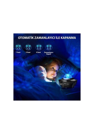 Starry Projektör Gece Lambası Bluetooth Hoparlör Ambians Işık