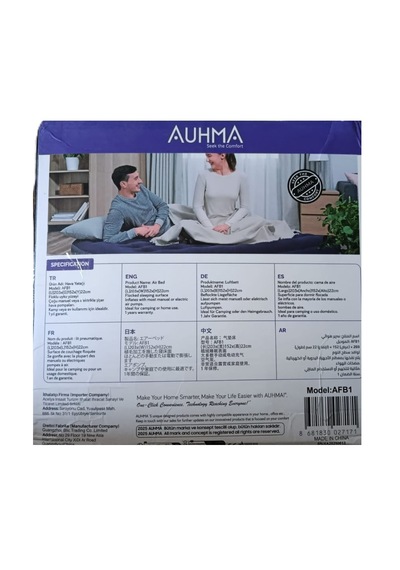 Şişme Yatak Çift Kişilik Auhma 203x152x22 Cm Dahili Pompalı Mavi Vinil Malzeme İle Konforlu Kullanım Lacivert