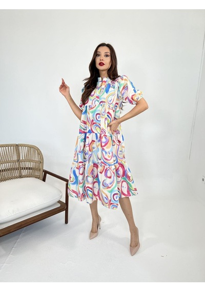 Efnaz Style 5522 Elbise-latina Altın