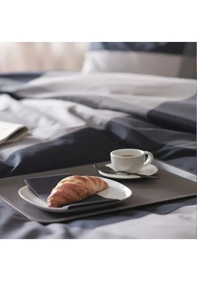 Sumuhome Tıllgang Servis Tepsisi Gri 37x29 Cm Gri