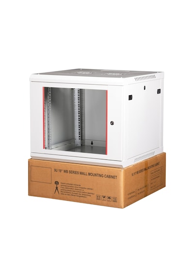 Lande 9u 19" Duvar Tipi Rack Kabinet Genişlik: 600 Mm Derinlik: 600 Mm Açık Gri Demonte