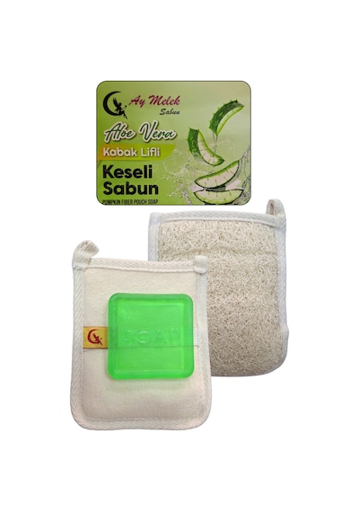 Doğal Kabak Lifli Aloe Vera Sabun Seti Doğal Kabak Lifi Banyo Kesesi