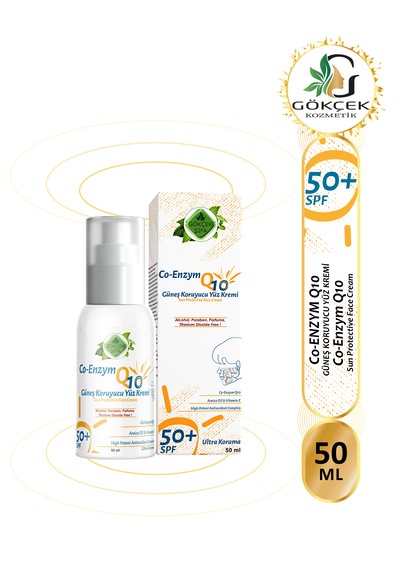 Gökçek Şifa CoQ10 Güneş Koruyucu Yüz Kremi SPF50+ 50 ML