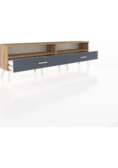 Arges Tv Ünitesi 2 Raflı 2 Çekmeceli 176x30x51 Çam-çam/antrasit Atlas Çam/antrasıt Arges Tv Ünitesi 2 Raflı 2 Çekmeceli 176x30x51 Çam-çam/antrasit Atlas Çam/antrasıt