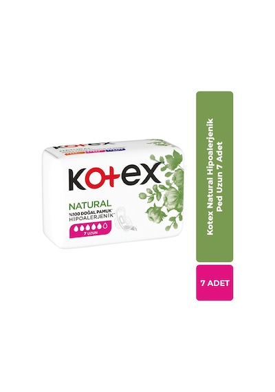 Kotex Natural Hipoalerjenik Hijyenik Ped Uzun 7'li