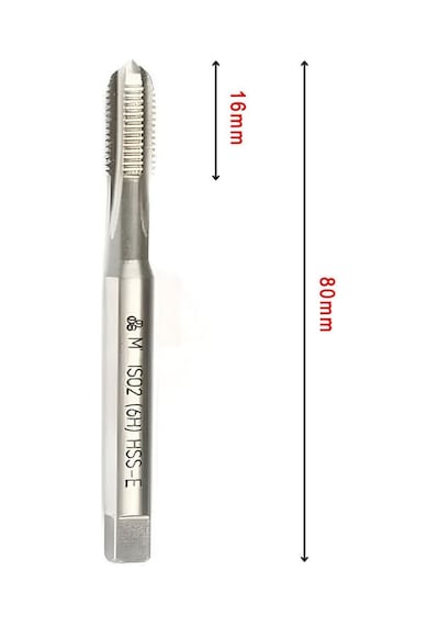 Mte M6x1 Normal Vidalı Düz Kanallı Makina Kılavuzu Hss - E Dın 371/c