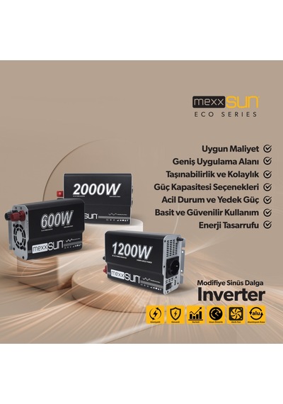 Mexxsun 12v 600w Modifiye Sinüs İnverter