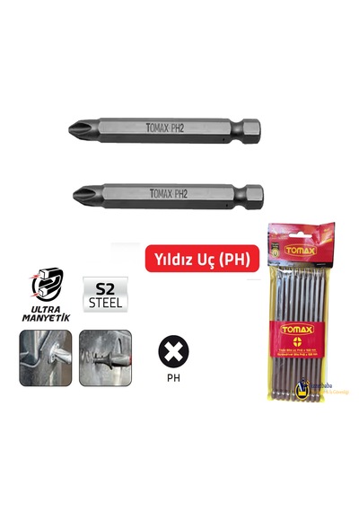 Tomax Ph2 X 150 Mm Bits Uç 10 Adet