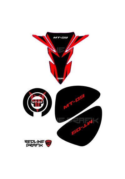 Yamaha Mt-09 Tank Pad Seti Kırmızı