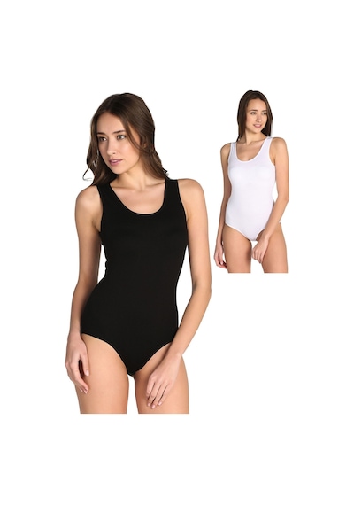 Tutku Kadın Siyah 6'lı Paket Geniş Askılı Likralı Çıtçıtlı Body Atlet 0149armadashop6 Çok Renkli