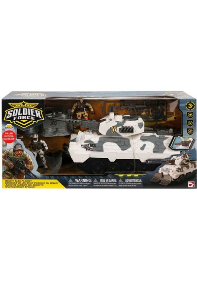 Sunman Sesli ve Işıklı Soldier Force Kar Tankı Oyun Seti Beyaz