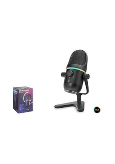 Hadron Me5 Gaming Rgb Masaüstü Mikrofon Çift Modlu Gain Kontrollü Type-c 192khz 24bit Siyah Kdo