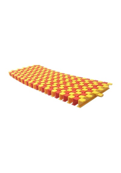 20 Cm Kare Model Renkli Havuz Taşma Izgarası Tek Geçme Sarı/kırmı