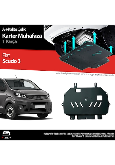 S-dizayn Fiat Scudo Çelik Karter Muhafaza 2020 Üzeri A+ Kalite