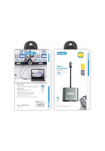 Go Des Gd-8289 Type-c To Hdmı Çevirici Adaptör 4k 60 Hz Görüntü Kalitesi Gri