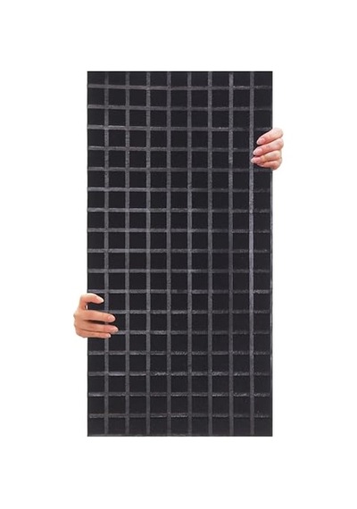 Tink Akustik Ve Dekoratif Kare Desenli Keçe Panel 45x90 Cm / 2 Adet / 0,81 M² Siyah