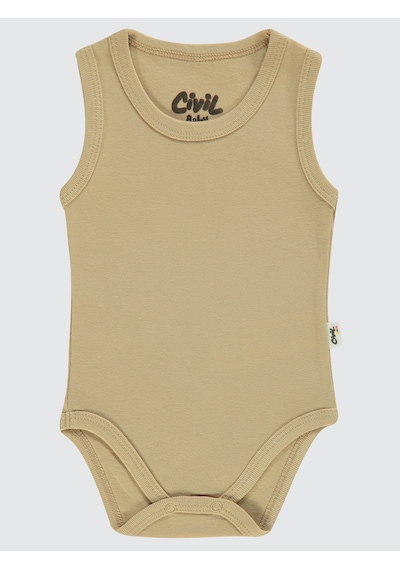 Civil Baby Bebek Çıtçıtlı Badi 0-1 Ay Sütlü Kahve Sütlü Kahve