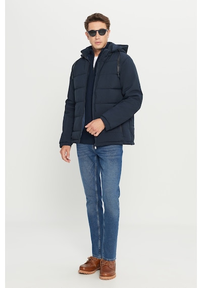 AC&Co / Altınyıldız Classics Erkek Lacı Standart Fit Normal Kesim Dik Yaka Kapüşonlu Yan Cepli Casual Mont Laci