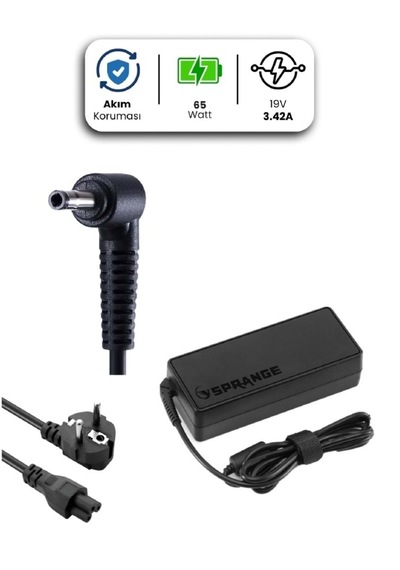 Sprange Sr-l3 19v 3.42a 65w Asus Yeni Nesil 4.0x1.35 Notebook Adaptör 19 Volt 3,42 Amper