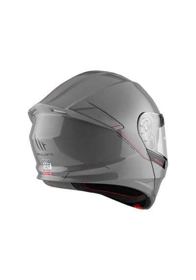 Mt Genesis SV Solid A12 Parlak Çene Açılır Kask Gri