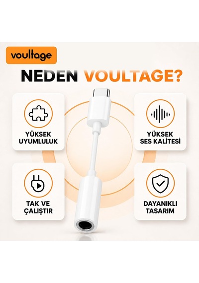 Lexroo Usb-c To 3.5mm Jak - Dijital Dönüştürücü - Tüm Cihazlarla Uyumlu - Beyaz - Kompakt Tasarım