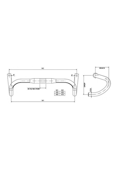 Xlc Hb-R05 Yol Gidonu Mat Siyah 31.8/440Mm Siyah - Kırmızı