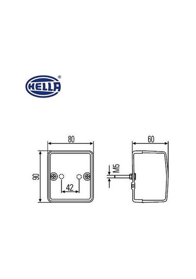 Hella Sinyal Lambası Sarı 90 80 60 Mm