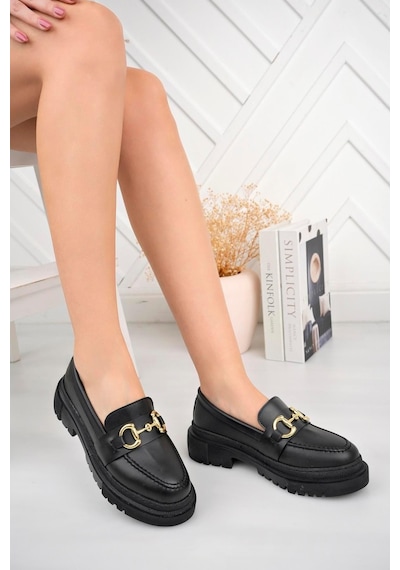 Aymood Kadın Loafer Yuvarlak Burun Maskülen Bağcıksız Yüksek Dolgu Taban Oxford Ayakkabı Siyah Aymood Kadın Loafer Yuvarlak Burun Maskülen Bağcıksız Yüksek Dolgu Taban Oxford Ayakkabı Siyah