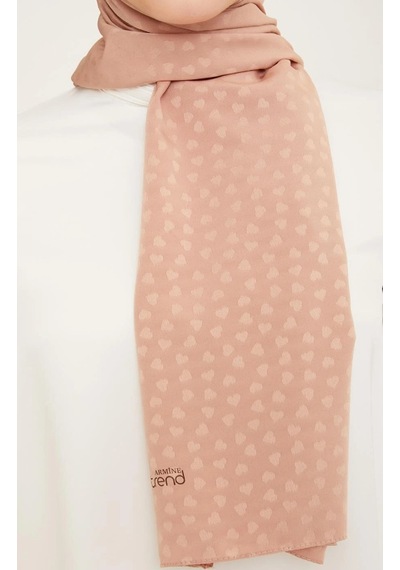 Armine Trend J.capri Şal 4 - 106 - Kalpli Pudra Pembe