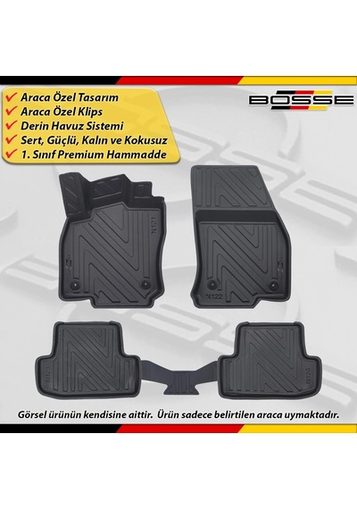 Audi Q2 Paspas Araca Özel 2016 2025 Arası Derin Havuzlu Bosse North Serisi