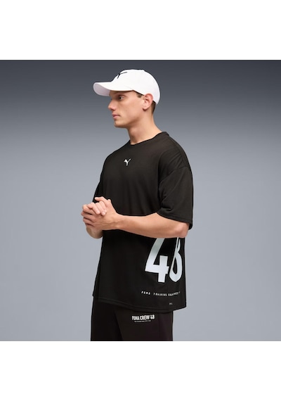 Puma Graphics Training Oversized Erkek Tişört C-pum528528p01p01 Siyah