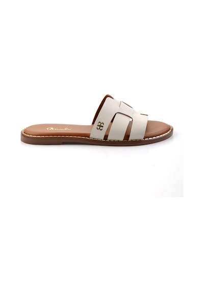 Bambi Bej Leather Kadın Terlik K04073101903 Bej